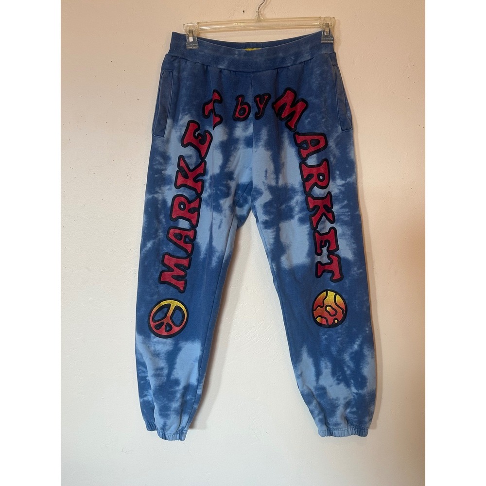 MARKET Cali Lock Gradient Tie-Dye Sweatpants in the Blue Tie-Dye color way.